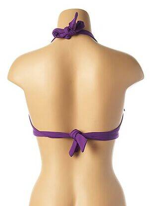 Haut de maillot de bain fermeture liens à nouer haut soutien-gorge avec mousse de rembourrage amovible violet RITRATTI femme