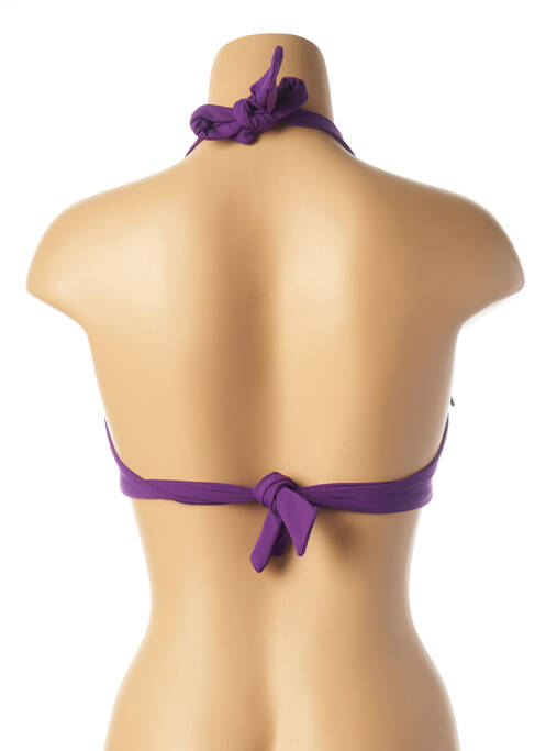Haut de maillot de bain fermeture liens à nouer haut soutien-gorge avec mousse de rembourrage amovible violet RITRATTI femme