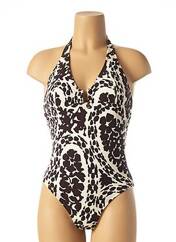 Maillot de bain 1 pièce marron UNIVERSITY pour femme seconde vue