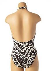 Maillot de bain 1 pièce marron UNIVERSITY pour femme seconde vue