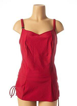 Tankini bretelles élastiquées ajustables rouge PANACHE femme
