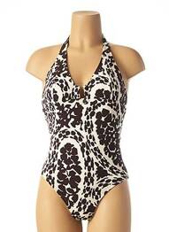 Maillot de bain 1 pièce haut triangles haut triangles marron UNIVERSITY femme