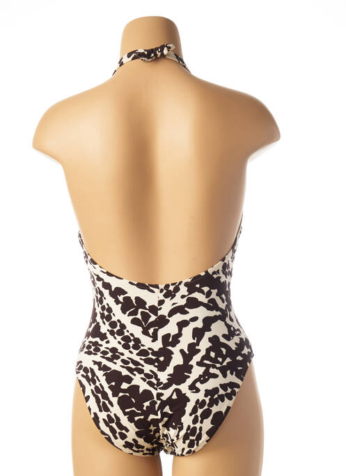 Maillot de bain 1 pièce marron UNIVERSITY femme