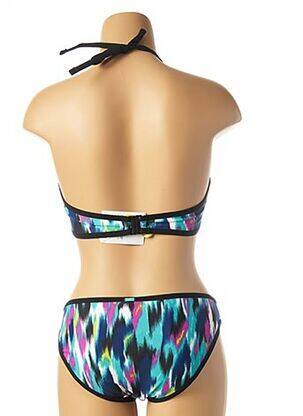 Maillot de bain 2 pièces stretch haut soutien-gorge moulé bleu CLEO BY PANACHE femme