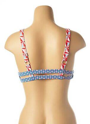Haut de maillot de bain stretch haut triangles bleu PIHA femme