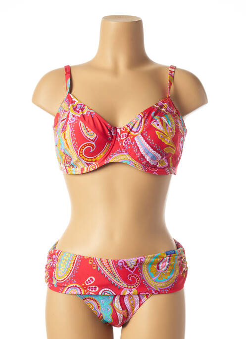 Maillot de bain 2 pièces rouge CYELL pour femme