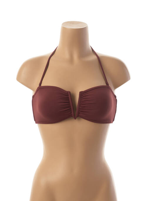 Haut de maillot de bain marron SEAFOLLY pour femme