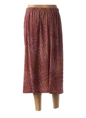 Jupe longue imprimé fantaisie rouge MARYVET femme