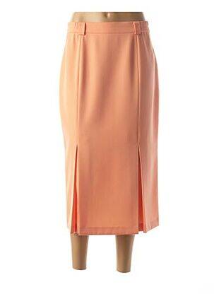 Jupe mi-longue doublure orange FEDORA femme
