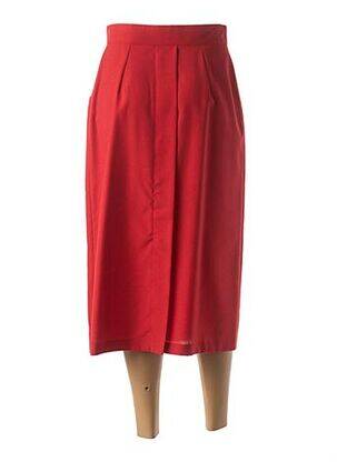 Jupe mi-longue taille normale rouge FEDORA femme