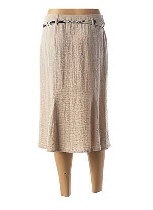 Jupe mi-longue beige TELMAIL femme
