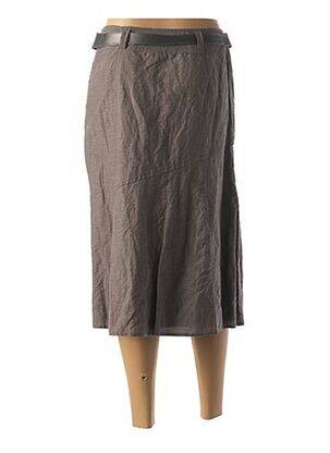 Jupe mi-longue fermeture zip latéral gris GERRY WEBER femme