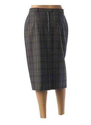 Jupe mi-longue coupe droite gris FEDORA femme