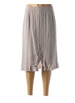 Jupe mi-longue coupe droite gris TELMAIL femme