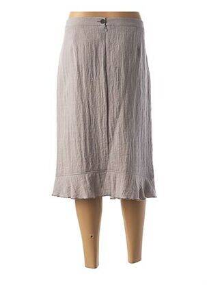 Jupe mi-longue coupe droite gris TELMAIL femme