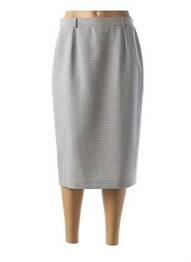 Jupe mi-longue taille haute bleu FEDORA femme