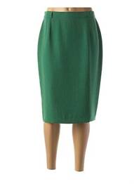 Jupe mi-longue coupe droite vert FEDORA femme
