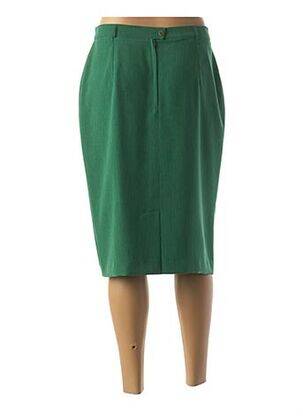 Jupe mi-longue coupe droite vert FEDORA femme
