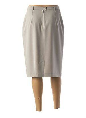 Jupe mi-longue coupe droite gris FEDORA femme