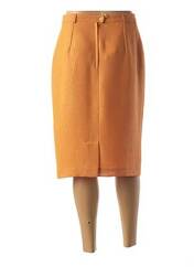 Jupe mi-longue orange FEDORA pour femme seconde vue