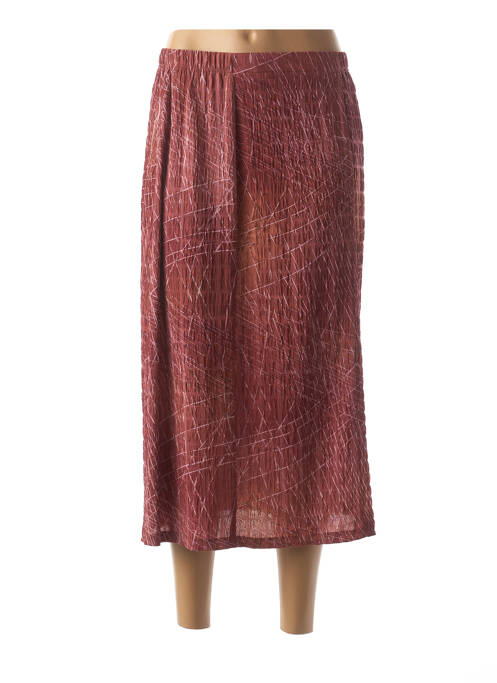 Jupe longue tissage crêpe rouge MARYVET femme