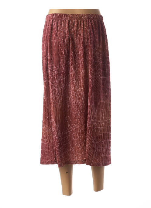 Jupe longue tissage crêpe rouge MARYVET femme