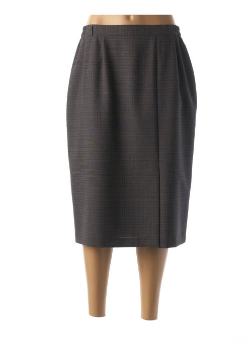 Jupe mi-longue doublure gris MARYVET femme