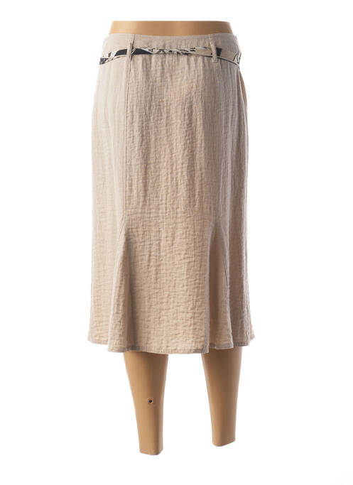 Jupe mi-longue beige TELMAIL pour femme