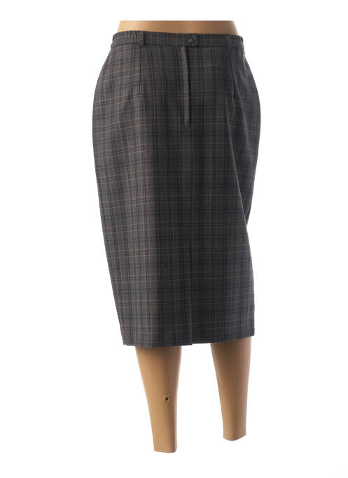 Jupe mi-longue gris FEDORA pour femme