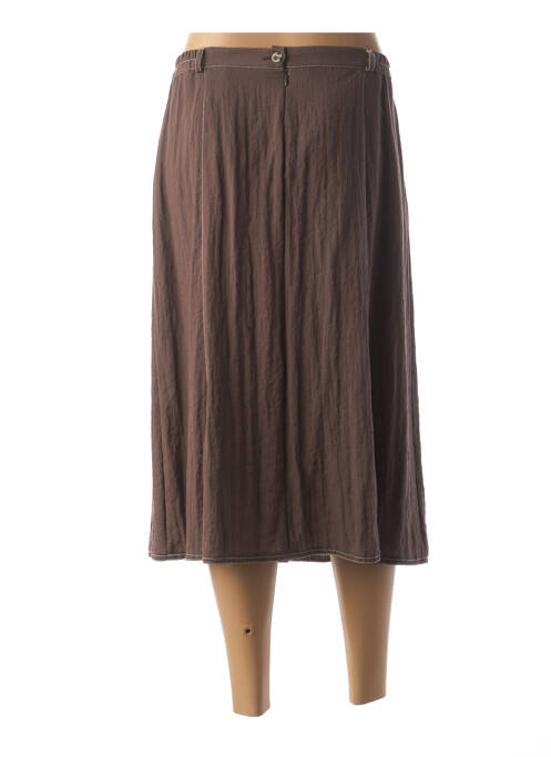 Jupe mi-longue marron TELMAIL femme