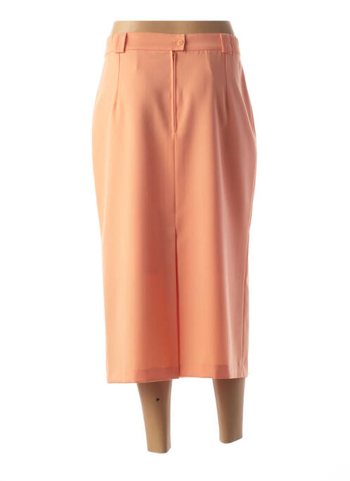 Jupe mi-longue orange FEDORA pour femme