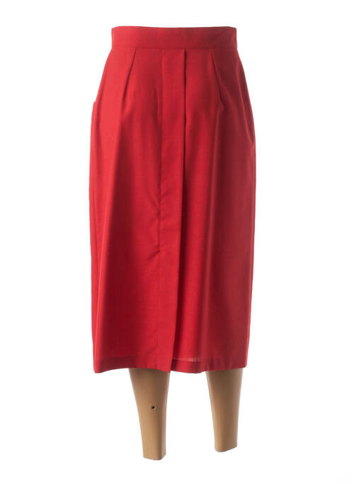 Jupe mi-longue rouge FEDORA pour femme