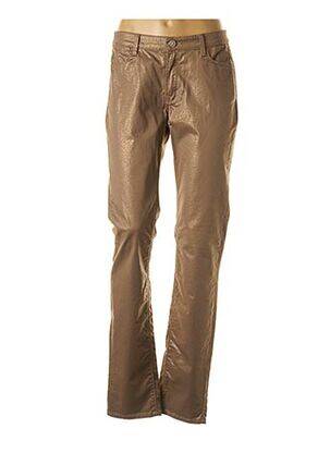 Pantalon slim skinny taille normale marron CKS femme