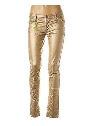 Pantalon slim taille basse taille basse jaune CKS femme