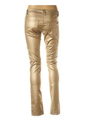 Pantalon slim taille basse taille basse jaune CKS femme
