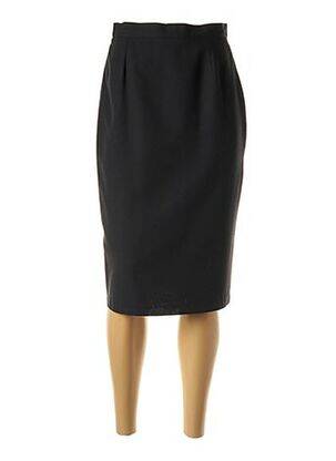 Jupe mi-longue taille haute noir LENER CORDIER femme