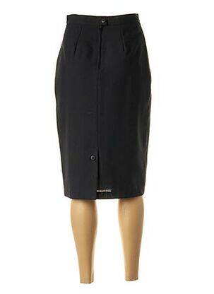Jupe mi-longue taille haute noir LENER CORDIER femme