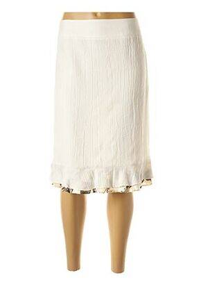 Jupe mi-longue taille normale beige ANNE KELLY femme
