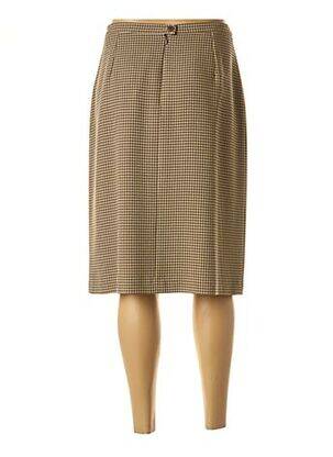 Jupe mi-longue coupe droite beige FEDORA femme