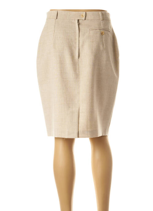 Jupe mi-longue beige FEDORA pour femme
