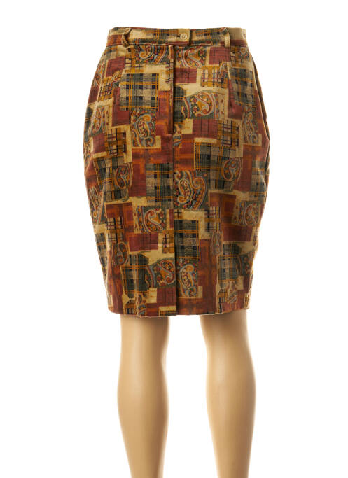 Jupe mi-longue marron FEDORA pour femme