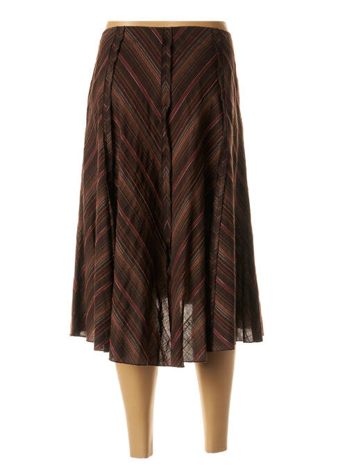 Jupe mi-longue marron LUCCHINI pour femme