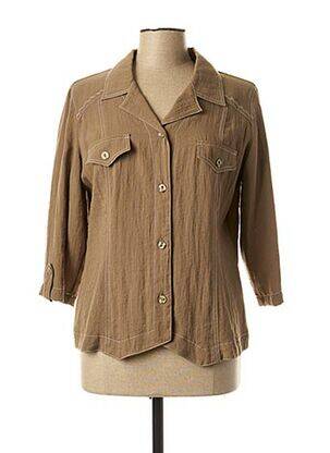 Chemisier coupe cintrée manches 3/4 marron TELMAIL femme