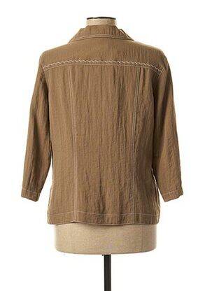 Chemisier coupe cintrée manches 3/4 marron TELMAIL femme