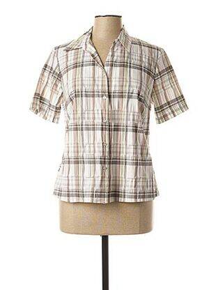 Chemisier manches courtes manches courtes marron FOSBY femme