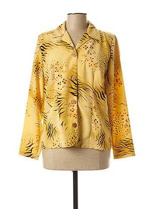 Chemisier coupe cintrée manches longues beige CLAUDE DE SAIVRE femme