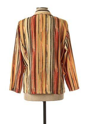 Chemisier coupe droite manches longues orange CLAUDE DE SAIVRE femme