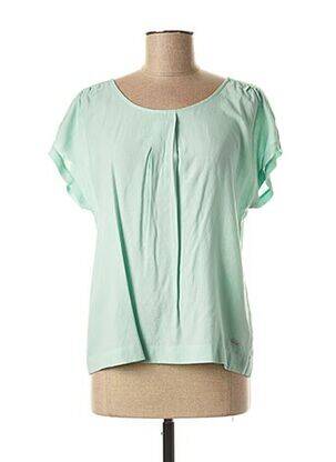 Blouse col rond manches courtes vert CKS femme