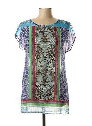 Blouse manches courtes manches courtes bleu LE PETIT BAIGNEUR femme
