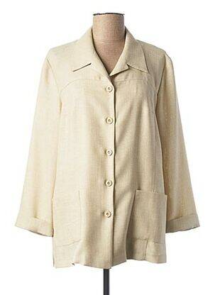 Veste casual col tailleur beige MARYVET femme